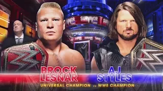 WWE Survivor Series 2017 AJ Styles Vs Brock Lesnar Simulation/Prediction (WWE 2K18)