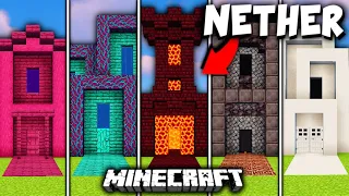 Zbudowałem DOMEK z KAŻDEGO BLOKU Z NETHERU w MINECRAFT!