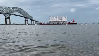 New HUGE Cranes Journey Under the Key Bridge!!