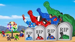 Rescue SUPERHEROES HULK, SPIDER, SUPERMAN,CAPTAIN : Returning from the Dead SECRET - FUNNY