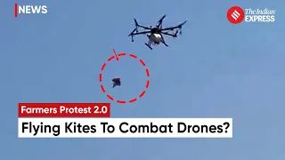 Farmers Fly High with Kites to Foil Tear Gas Dropping Drones at Shambhu Border