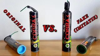 COBRA 6 - FAKE vs. ORIGINAL | What's inside FAKE Cobra 6 (28g BKS) firecracker? | Di Blasio Elio