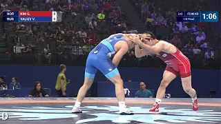 1/8 FS - 86 kg: V. VALIEV (RUS) df. G. KIM (KOR) by VPO1, 9-7