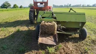 Baled lucerne with Claas Markant 50.