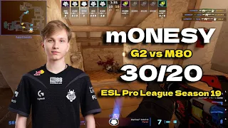 CS2 POV G2 m0NESY (30/20) vs M80 (Inferno) ESL Pro League Season 19