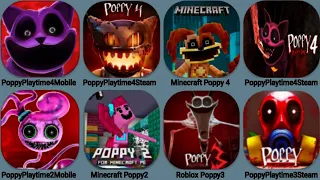 Poppy Playtime 2 Mobile, Poppy 2 Minecraft, Poppy 4 Mobile, Poppy 3 Steam, Roblox Poppy3, Poppy 4 St