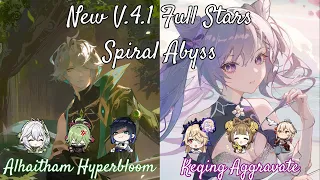 C0 ALHAITHAM Hyperbloom & C1 KEQING Aggravate | V.4.0 Spiral Abyss FLOOR 12 & 9 STARS