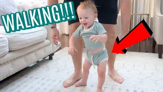 GRAYSON IS WALKING!!! | DAY IN THE LIFE WITH 3 KIDS | Tara Henderson