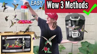 3 Ways HOW to Make HUMMINGBIRD FOOD Nectar for Feeder EASY DIY Recipe for Hummingbirds Formula