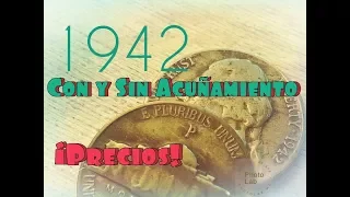 (S) 1942 Jefferson Nickels, Con y Sin Acuñamiento de Ceca