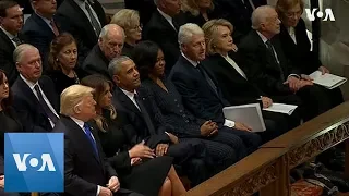 Trump, Obama, Clinton, Carter come together for Bush funeral