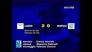 1997-98 (1a - 31-08-1997) Lazio-Napoli 2-0 [R.Mancini,Pancaro] Servizio D.S.Rai3