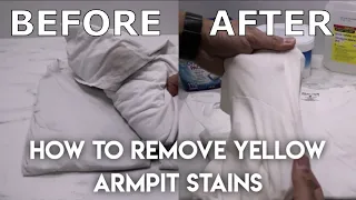 How To Remove Yellow Armpit Stains | How to Whiten Any White T-Shirts and Restore White Color