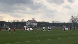 Legia II Warszawa 4-0 Broń Radom 16.03.2024 r. Minas Vasiliadis gol na 3-0