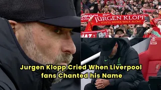 Jurgen Klopp Cried when Liverpool fans Chanted His Name during Liverpool vs Norwich Match