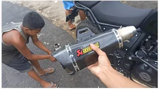 | Installing Akrapovic Exhaust | Himalayan | Raw Clips |