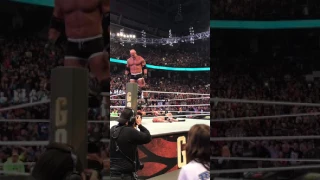 Goldberg celebrating Survivor Series 2016