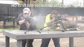 Machine Gun battle - German MG42 vs US 1919