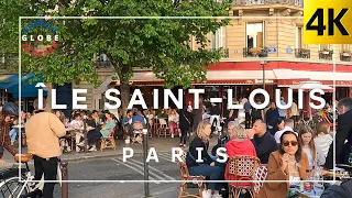 Paris Walking 4K🇫🇷 Île Saint- Louis｜Luxury Seine neighbourhood sunset relax ambience Gopro　フランス
