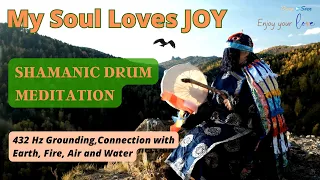 Shamanic Drum Journey Meditation 432Hz Hang Drum Grounding, Connection with the 4 Elements