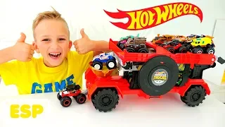 Vlad y Nikita juegan con Hot Wheels Monster Trucks
