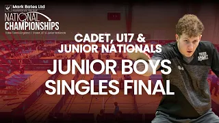 Junior Boys' Singles Final | Mark Bates Cadet, U17 & Junior National Championships 2024