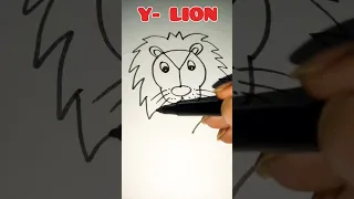 LION | LION DRAWING|| Easy Lion Drawing #shorts #ytshorts #viralshorts