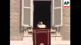 Ailing pontiff's last public appearance at apartment window