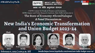 New India’s Economic Transformation and Union Budget 2023-24 | Panel Discussion #EconDialogue Live