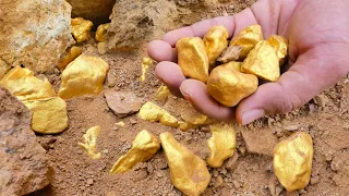 wow Hunting Gold Nuggets ! I found at Mountain Mine, in Tailings! Million Dollar of Gold treasure.