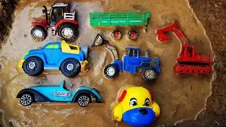 Fine Toys Construction Vehicles for Kids Under The Mud - Excavator Dump Truck Wheel Loader