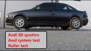 Audi 80/90 quattro 4x4 test on rollers