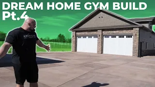 Pt.4 $500,000 DREAM HOME GYM BUILD | GYM FLOORING AND DRIVEWAY