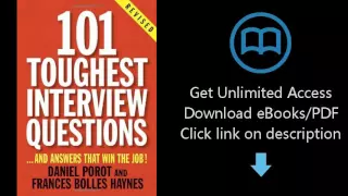 Download 101 Toughest Interview Questions: And Answers That Win the Job! (101 Toughest Inter [P.D.F]