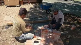 Herringbone Brick Path installation Time-lapse