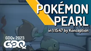 Pokémon Pearl by Konception in 1:15:47 - Games Done Quick Express 2023