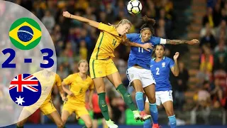 Brazil vs Australia 2-3 Women's Match Highlights and All Goals! Women's Football