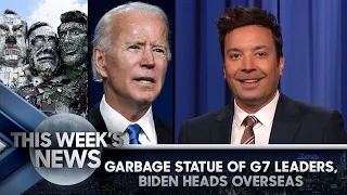 Garbage Statue of G7 Leaders, Biden’s First Overseas Trip as POTUS: This Week’s News | Tonight Show