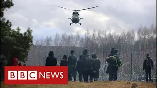 Thousands of migrants mass on Belarus border with Poland - BBC News