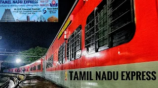 Tamilnadu Express | First Run With Brand New LHB Coaches & Parallel Departure with Cheran Express