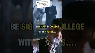 How to be SIGMA IN COLLEGE ~ Thomas Shelby Sigma Rule 😎🔥 #shorts #motivation #quotes #attitude