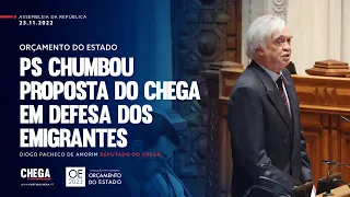 PS chumbou proposta do CHEGA em defesa dos emigrantes