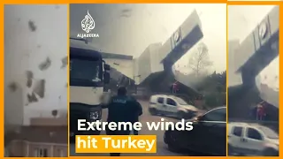 Extreme winds hit Turkey | AJ #shorts