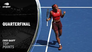 Coco Gauff | Top Points vs. Jeļena Ostapenko | 2023 US Open Quarterfinals