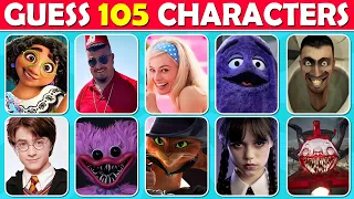 Guess the Character in 3 Seconds (105 Characters) | Barbie, Rainbow Friends, Disney, Skibidi Toilet