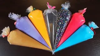 Making Slime with Piping Bags - Crunchy Slime #4 Satisfying Slime Video