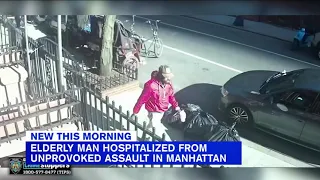 Video shows suspect knock elderly man to ground in NYC