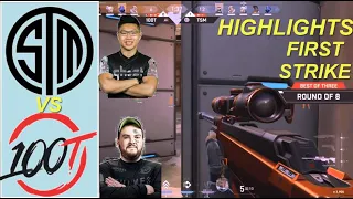 TSM vs 100T - ALL HIGHLIGHTS - Quarterfinals - First Strike NA Qualifier VALORANT