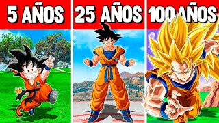 SOBREVIVÍ 100 AÑOS COMO GOKU en GTA 5!! (Dragon Ball Z mod)