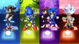 Dark Sonic 🆚 Hyper Sonic 🆚 Sonic love Shadow Sonic 🆚 Matel Blue Sonic | Sonic EDM Rush Gameplay